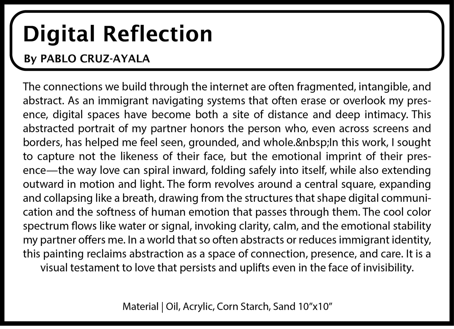 Digital Reflection- 9"x12" Canvas Art Print
