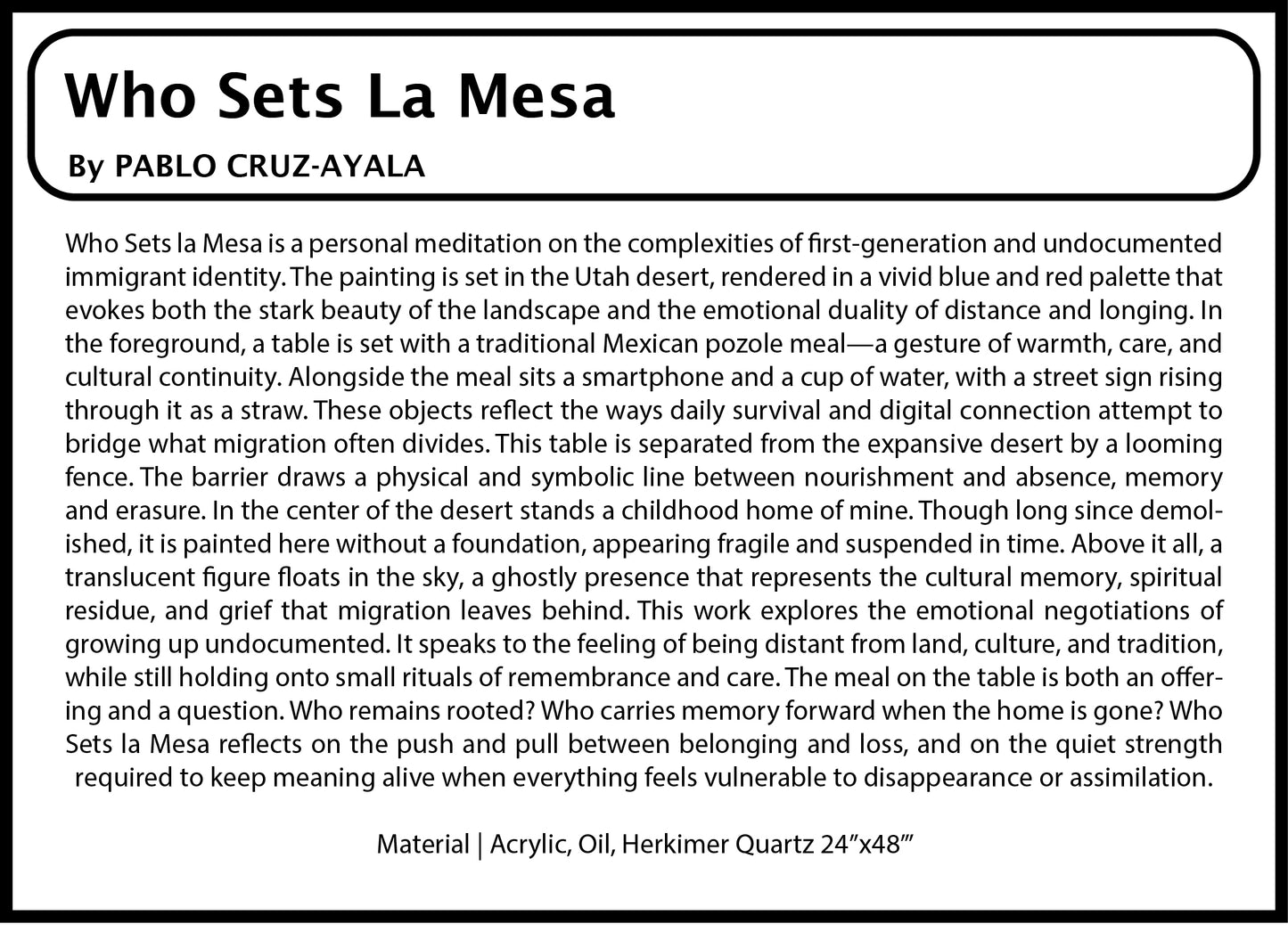 Postcard 4x6 | Who Sets La Mesa