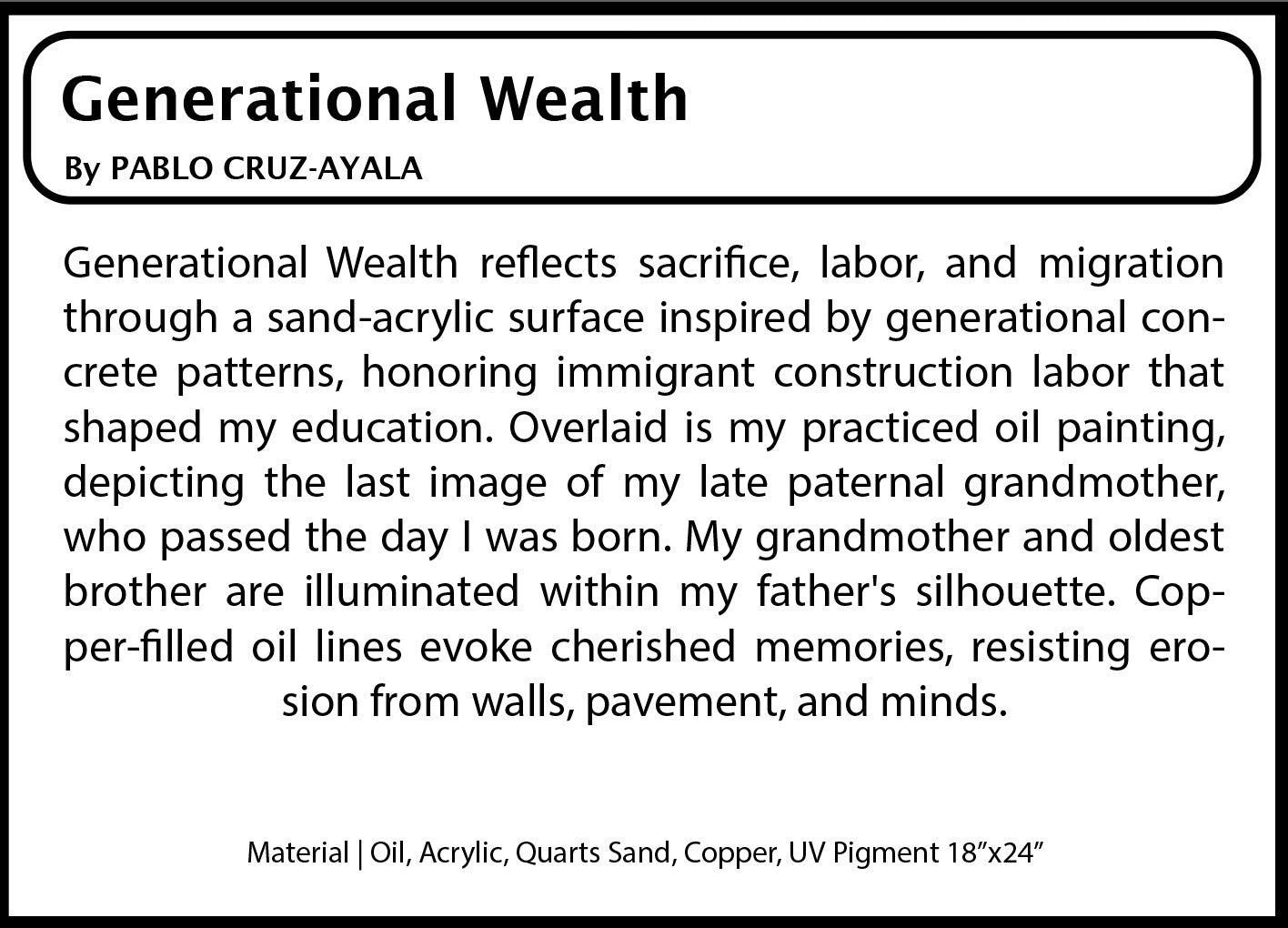 Generational Wealth | 9"x12" Gold Embellished Canvas Print