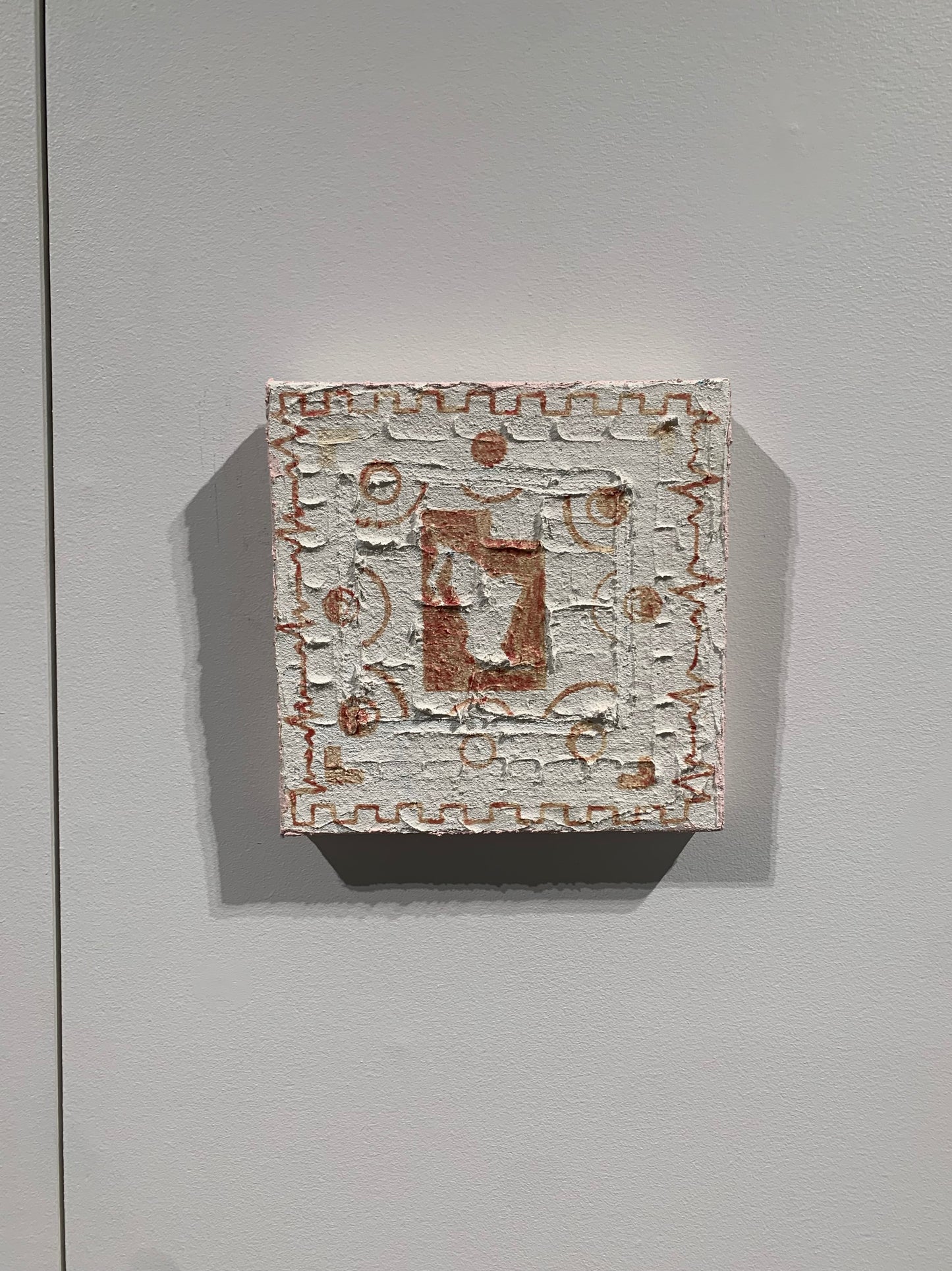 De Aquí y Allí | Concrete, Great Salt Lake Sand, Oil | 11"x11" | Wire Hung