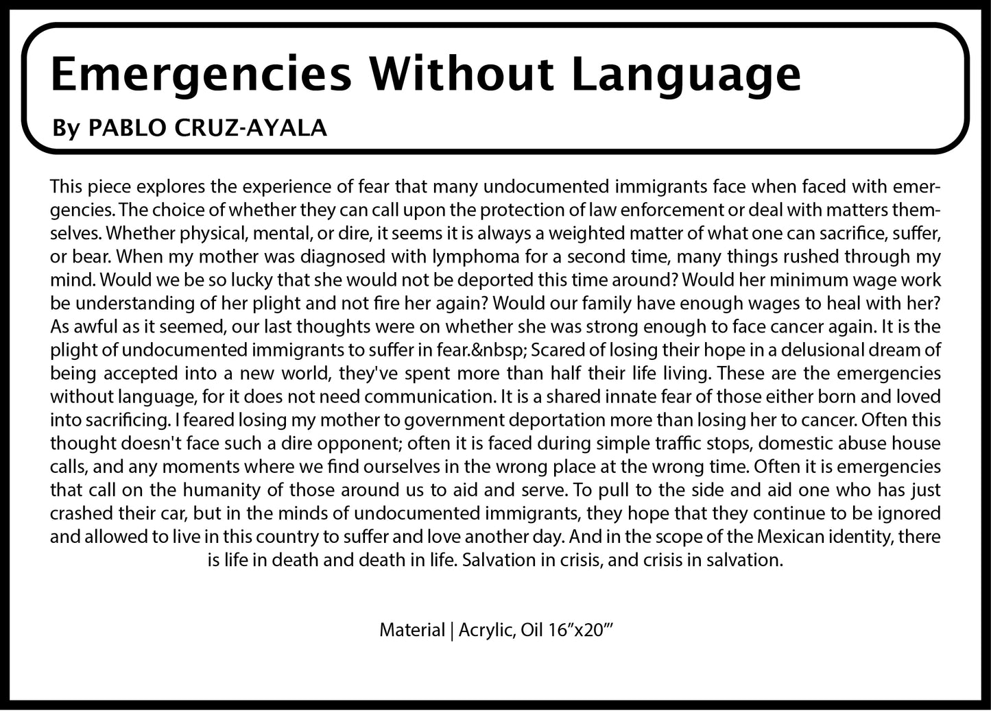 Postcard 4x6 | Emergencies Without Language