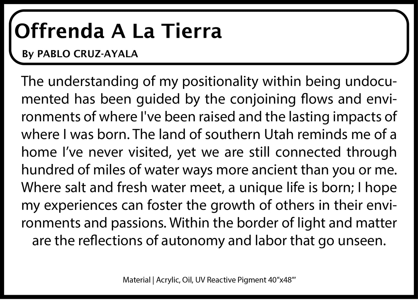 Postcard 4x6 | Ofrenda a La Tierra