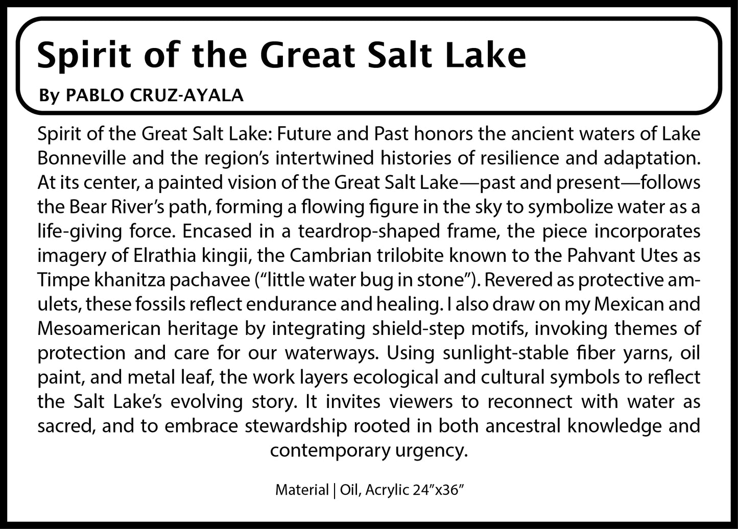 Postcard 4x6 | Spirit of The Great Salt Lake | Past Side
