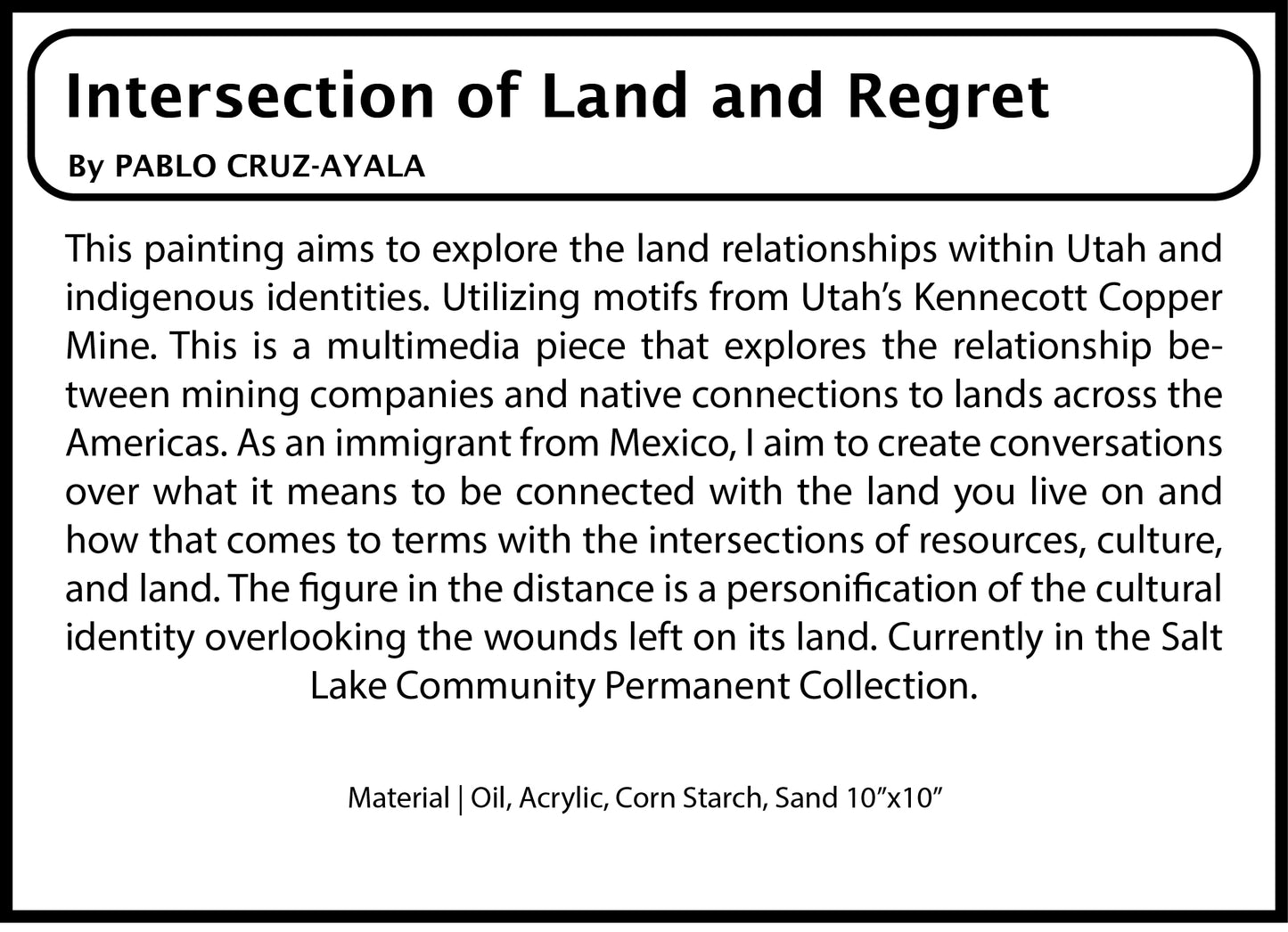 Intersections of Land and Regret - 9"x12" Canvas Art Print