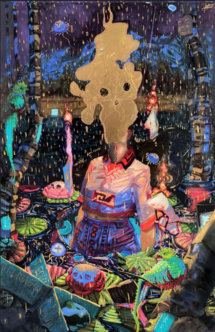 Conquest of Teotihuacan - 9"x12" Canvas Art Print