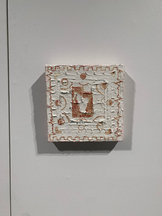 De Aquí y Allí | Concrete, Great Salt Lake Sand, Oil | 11"x11" | Wire Hung