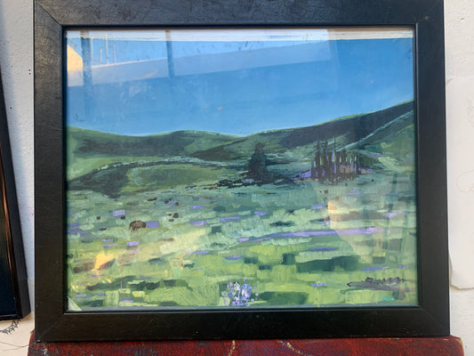 Oil Original | Yellowstone Lilac Sunlight | 12x15 with frame
