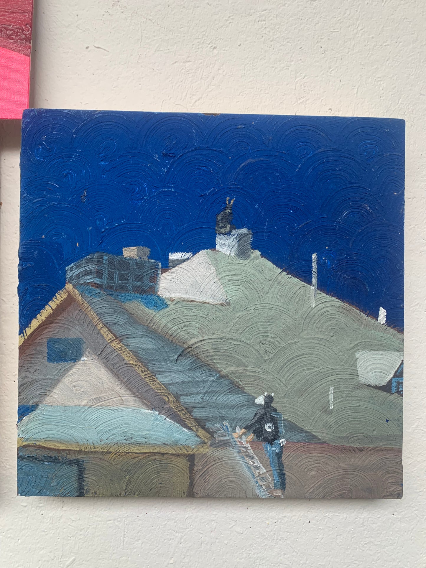 Original Acrylic Painting | Constructing Boundaries | 11"x11"
