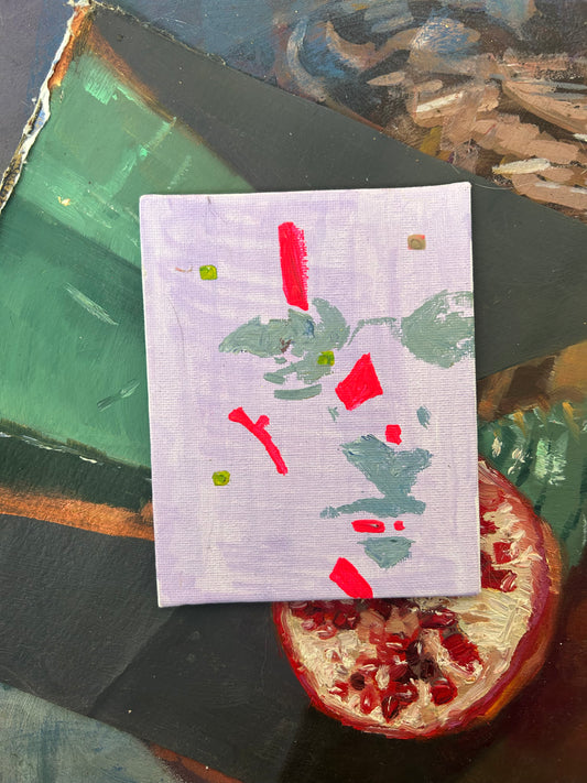Acrylic Original | Fragmented Portrait| 2x3"