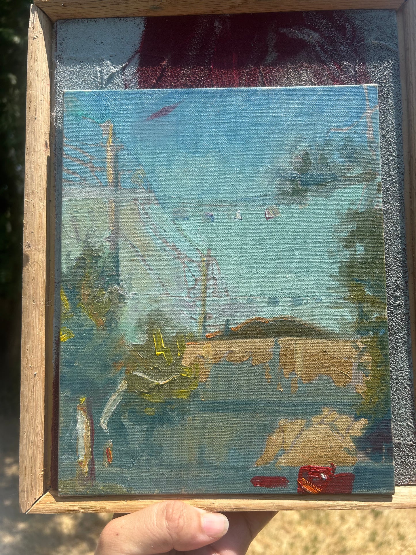 Highway Intervention | Oil on Linen Panel | 8"x10"