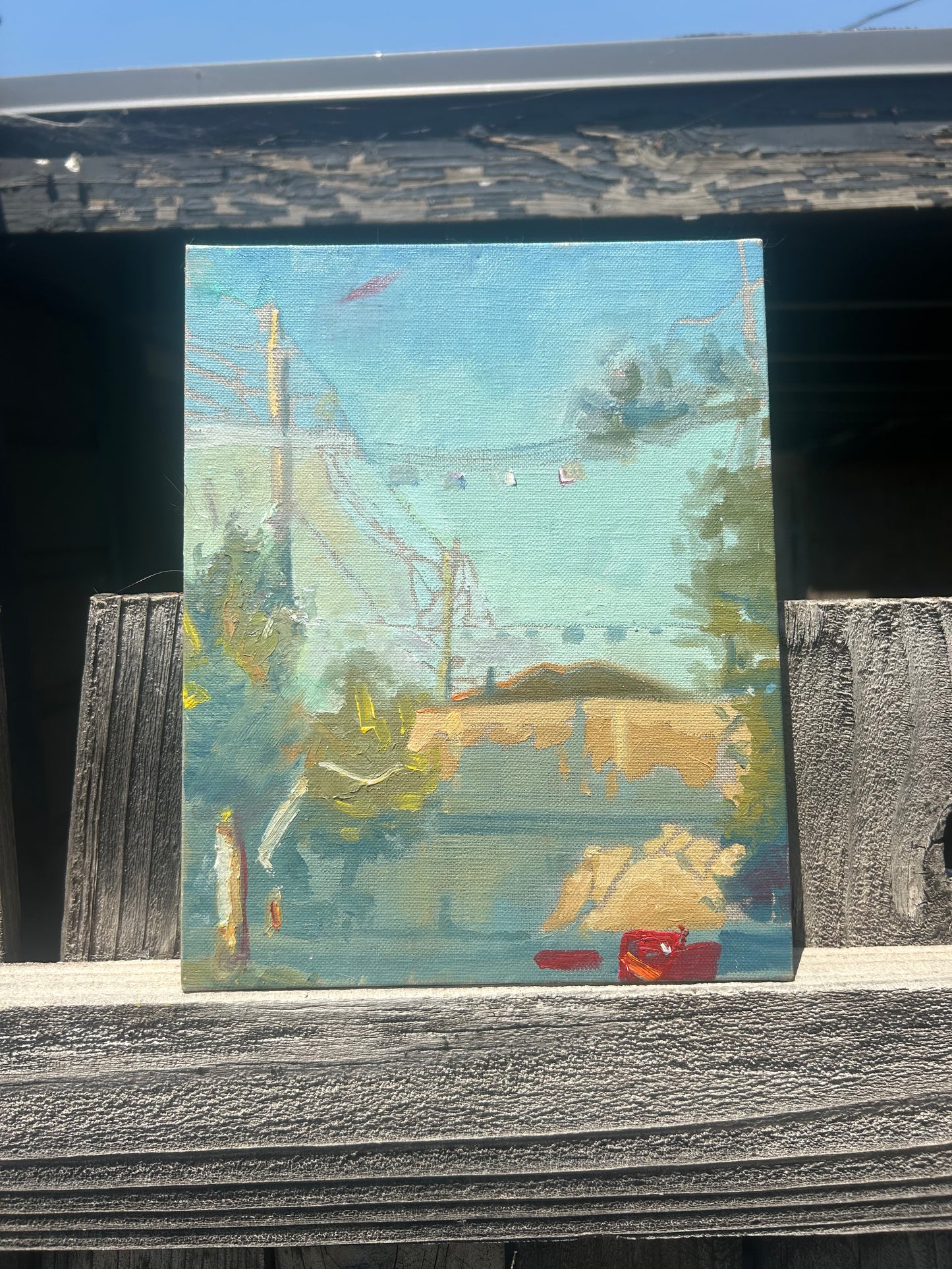 Highway Intervention | Oil on Linen Panel | 8"x10"