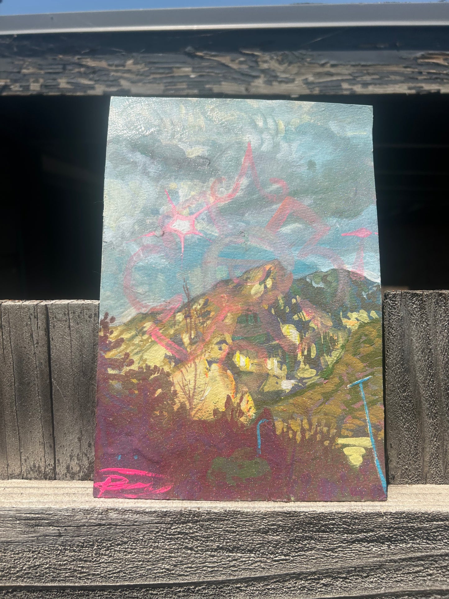 Mountain Sun | Micah Pigments, Guache, 300 GSM Paper| 10"x7"