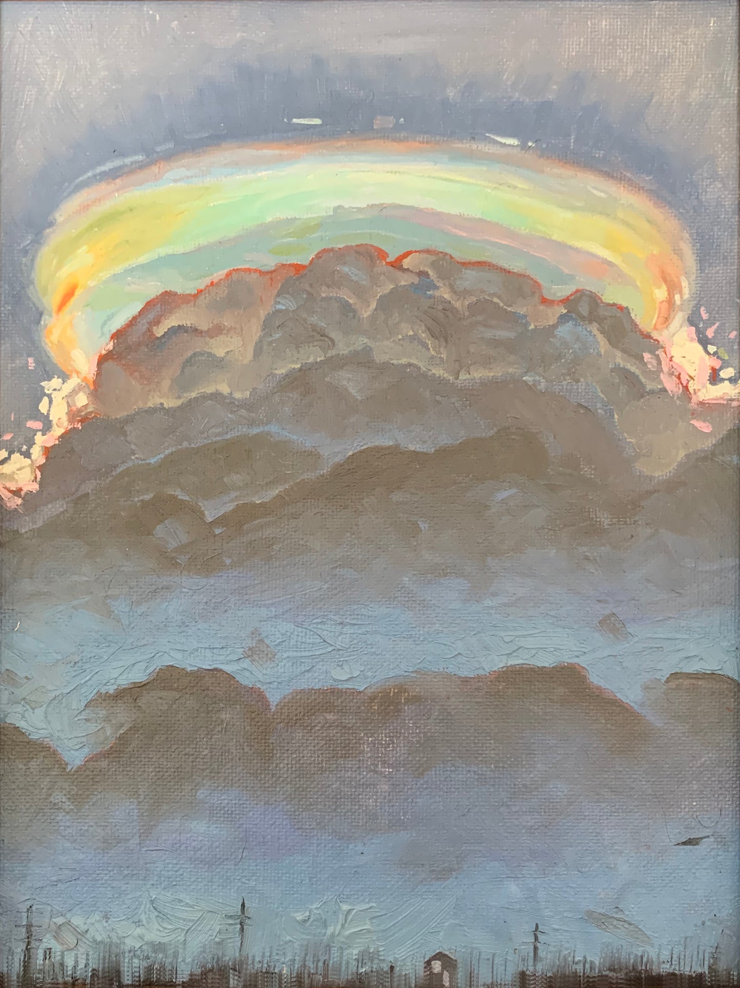 Rain Storm 9x12 Canvas Print