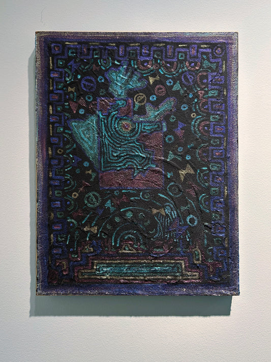 Water Carriers| Micah Pigments, Great Salt Lake Sand, Concrete | 18"x24" | Wire Hung Wood Frame
